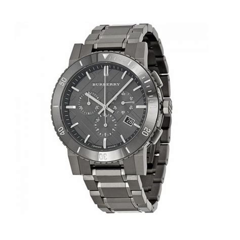 Burberry Chronograph Gunmetal Dial Grey Ion